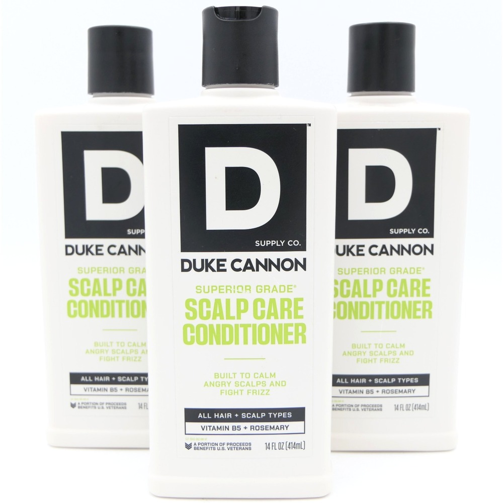 Duke Cannon Scalp Care Conditioner 3 Pack 14 oz Ea w/ Vitamin B5 + Rosemary